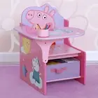 Homeschool Kids Desk Peppa Pig Playing Painting Coloring Toddler Schoolwork Bin