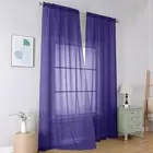 Sheer Curtains 96 Inches Long, Light Filtering 42"W x 96"L (Pack of 2) Purple