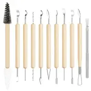 11 Pack Double-Ended Clap Sculpting Tools Clay Pottery Tools for Embossing