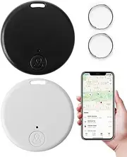 2 Pieces Key Finder Bluetooth 5.2 - Key Tracker Smart Tag GPS Compatible with iOS and Android, Tracker with Two-Way Search, App Remote Control, Anti-Lost Alarm for Bags & Pets