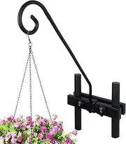 Deck Railing Plant Hanger - Heavy Duty Stable Multi Purpose Plant Hooks - Metal Outdoor Brackets for Balcony Top Outside Bird Garden Backyard Farm