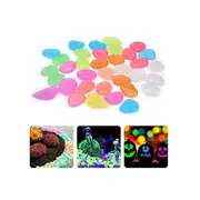 100Pcs Colorful Glow in The Dark Pebbles Stones Rocks for Fish Tank Aquarium Decor