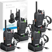 4X Radios De Comunicacion Inalambricos Walkie Talkie Recargable De Largo Alcance