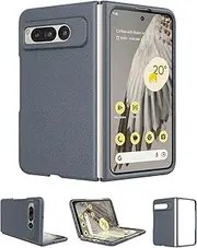 [Eastcoo] Slim Folio Case for Google Pixel Fold 2023, Hard PC Back, Fluffy Texture, Shockproof Case Cover for Google Pixel Fold 5G, Grey
