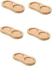 ABOOFAN 5pcs Cinco De Mayo Hats Coffee Bar Pepper Grinder Tray Snack Food Wood Tray Condiment Holder Countertop Organizer Kitchen Syrup Rack Salt and Pepper Mill Tray Wooden