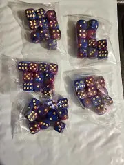 PURPLE & BLUE 12MM D6 DICE SET OF 50 MTG MAGIC THE GATHERING WARHAMMER D&D RPG