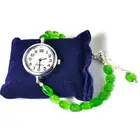 Vintage Women's Watch . Minimalist Women's Watch . Wrist Watch, Green Onyx Watch