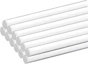 uxcell 12pcs Acrylic Round Rods 1/5" x 12" Clear Acrylic Dowel Rods Sticks Acrylic Plastic Sticks Strip for DIY Crafts Lighting Gardening Decorations - 2mm x 300mm
