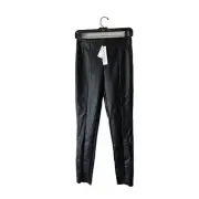 Top Shop Faux Crocodile Embossed Leather Cigarette Ankle Pants - Size 2 READ