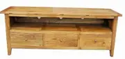 LINDI RUSTIC HONEY ETU/TELEVISION ENTERTAINMENT UNIT RECYCLED ELM 3 DRAWERS