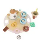 Pretend Wooden Tea Set Wooden Teapot Tea Cup Set Accessories For Little Girls