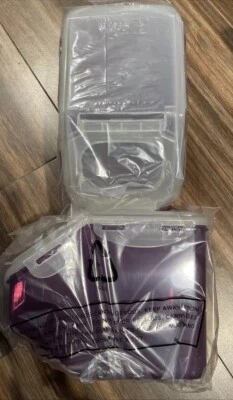 Lock N Lock Food Storage Containers 2.6 Quart (2) Containers Purple Flip Top