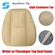 Driver or Passenger Top Leather Seat Cover Light Tan For 07-14 Chevy Silverado