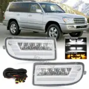 Pair Dynamic LED Fog Lamp DayTime Running Light For Toyota Land Cruiser J100 105 (for: Toyota)