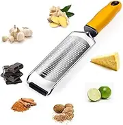 Citrus Zester Cheese Grater Multipurpose, Professional Stainless Steel Razor-Sharp Blade with Protective Cover, Parmesan Cheese,Lemon,Lime,Ginger,Chocolate,Fruits,Garlic,Kitchen Tools Dishwasher Safe