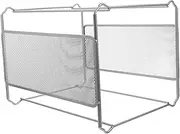 Operitacx Box A4 Hanger File Holders for File Cabinets Book Shelf Desk Book Organizer Desk Organizers and Storage Magazine Holder Office Organization Desktop Document Rack Iron Silver