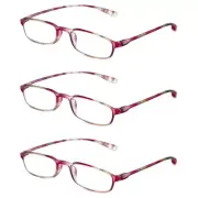 Calabria 718 Flexie Oval Reading Glasses +6.00 Multi Colorful (3pack) Men/Women