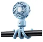 4000Mah Stroller Rotatable Operated Fan,Flexible Tripod Clip on Fan with 3 Speed
