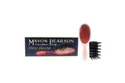 Large Popular Bristle and Nylon Brush - BN1 Pink by Mason Pearson for Unisex - 2 Pc Hair Brush and Cleaning Brush