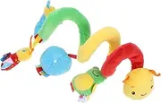 Garneck Spiral Plush Pram - Soft Hanging Rattles for Car Seat & Stroller - Sensory with Ringing Bell for Newborns and