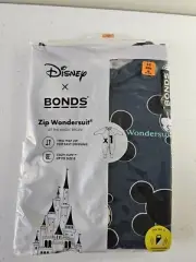 Bonds X Disney Mickey Mouse Navy Blue Zippy Wondersuit Size 00