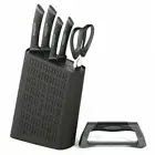 Scanpan Spectrum 6pc Uni Block Knife Set & Shears & Sharpener 6 Piece - Black 18
