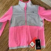 The North Face Girls Size XL Cha Cha Pink/Silver Denali Jacket NWT 236-AQGG