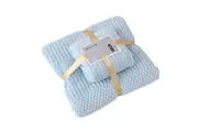 2 pcs Ultra Soft Towel Set Quick Drying for Fitness Bathroom Sports-Blue
