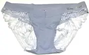 large - NWT Victoria's Secret blue bikini panty mesh back (d225)