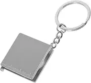 Tofficu 1m Metal Tape Measure Keychain Retractable Mini Measuring Tape Feet and Meter High Precision Portable for Party and Celebration