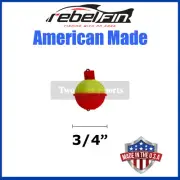 3/4" inch .75" - ROUND Orange & Yellow Fishing Bobbers Floats 10 to 1000 Count