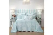 Bianca Florence Bedspread Pillowcase Set French Provincial Design Blue