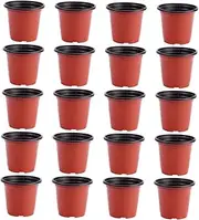 PHENOFICE 120pcs Seedling Pot Planter Planting Drainage Garden Planter Pot with Succulents Reusable Plant Nursery Let Succulent Garden Flower Seedling Indoor Containers Grow Small Pp Red
