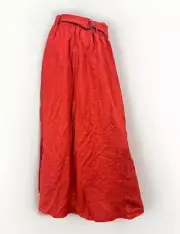 NWT Nine West Women’s Size XS Rust Maxi Circle Belted Elastic Waist Pull Skirt