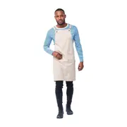 Light Cotton canvas Bib Apron Stone Archie