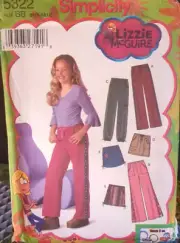 SIMPLICITY Pattern 5322 GIRLS' PLUS SIZE 8 & 1/2- 16 & 1/2 PANTS & SKIRT UC/FF
