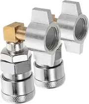 SEWOART 2pcs Automotive Air Fittings: Quick Release Air Fittings for Compressor Heavy Duty Truck Accessories with Elbow Connector Pneumatic Tools for Industrial Cleaning Silver