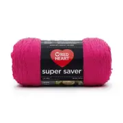 Coats Yarn E300-718 Red Heart Super Saver Yarn-Shocking Pink