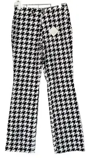 Loud Mouth Golf Black White Houndstooth Pants Mens 30 X 34L Flat Front NWT