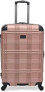 Ben Sherman Nottingham Lightweight Hardside 4-Wheel Spinner Travel Luggage, Rose Gold, 24-Inch Checked, Nottingham Lightweight Hardside 4-Wheel Spinner Travel Luggage