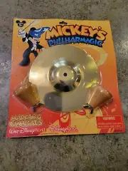 RARE Vintage Mickey's Philharmagic Attraction Marching Cymbals Toy USA ~ SEALED