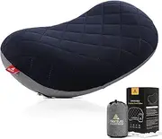 HIKENTURE Camping Pillow-Ultralight Inflatable Pillow with Removable Cover-Comfortable Ergonomic Blow Up Pillow - Compressible Beach Pillow-Air Travel Pillow for Neck & Lumbar Support(Navy)