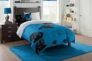 Northwest NFL Carolina Panthers Comforter and Sham Set, Twin (64" x 86"), Hexagon