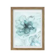 [Florabelle Living] Azure Floral Left Facing Framed Print Wall Art