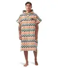 Slowtide L130702 Unisex Multi Check Sundown Hooded Poncho Towel Size S/M