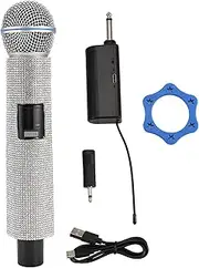 Snblzhef Wireless Handheld Dynamic Microphone Karaoke Mic with Rechargeable Receiver for Wedding Speech Church Club 1 Microphone