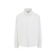 [Ami] Ami-Light Ivory Embossed Adc Cotton Shirt-Uomo M STAND