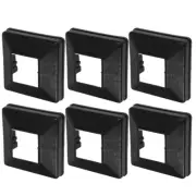 6 Pcs Black Foot Cover Deck Railing Shoe Handrail Post Skirt Fence Base