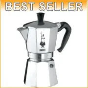 Moka Express: Iconic Stovetop Espresso Maker - 9 Cups, 420ml, Aluminum, Silver