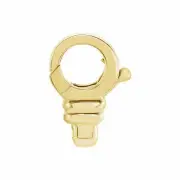 14K 18K White or Yellow Gold Fancy Retro Modern Lobster Claw Clasp 11 or 13mm